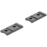 Leupold 2-Piece Rifle Base Cross-Slot QRW Nosler M21 Matte, two black bases in angled top view