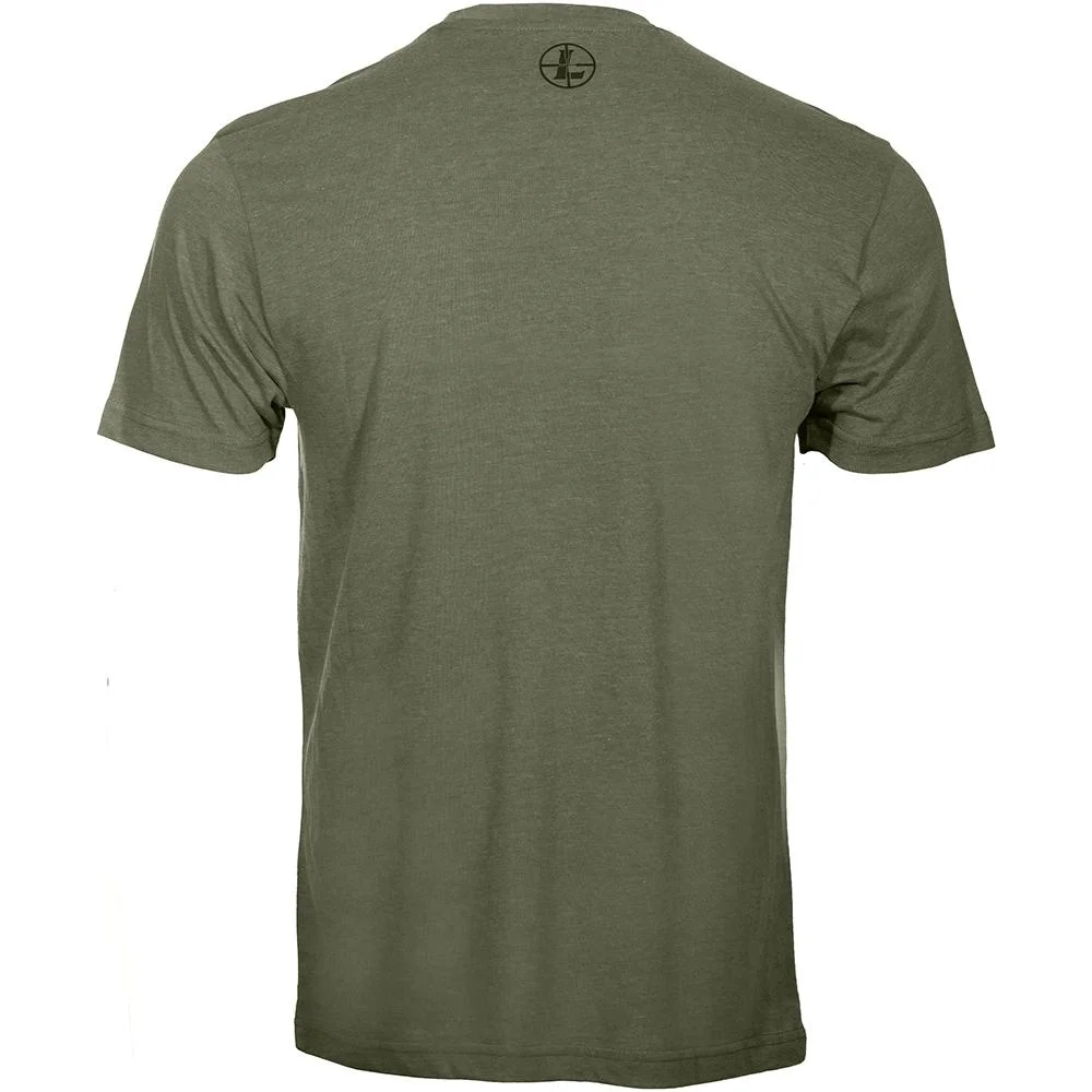 primary-25044 Leupold Badge Short Sleeve Shirt, light olive rear view with small neck logo