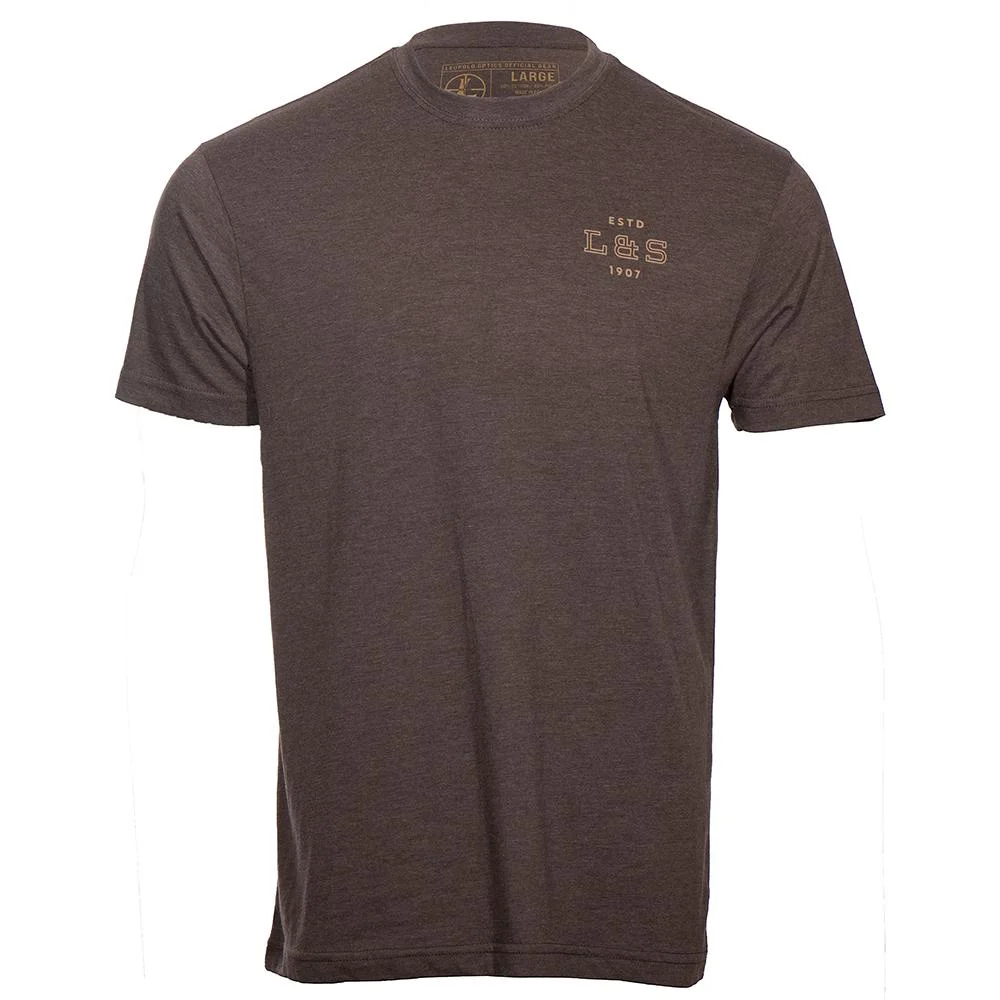 primary-25081 Leupold L&S Heritage Short Sleeve Tee Espresso 2XL front view with small chest logo