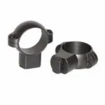 Leupold 2-Piece STD Windage Adjustable Steel Rings, two matte black scope rings