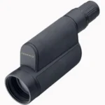 Leupold Mark 4 Spotting Scope, angled front view of black scope with eyepiece and objective lens