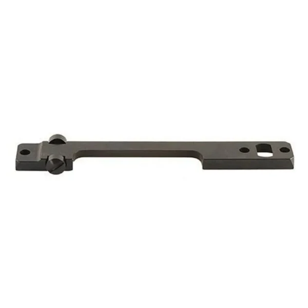 Leupold STD Steel Base Savage 110, gloss black one-piece base in top view with mounting holes