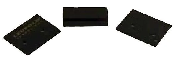 Leupold Laser Mount for Glock, three black rectangular mounting pieces in angled views