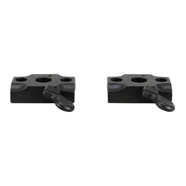 Leupold Quick Release Base Traditions Buckhunter, two matte black pieces in angled top view