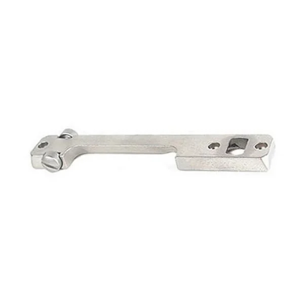 Leupold STD Steel Base Remington 700 SA Right Hand Silver 1-piece, silver top view with mounting holes