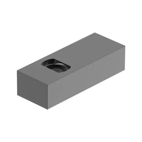 Leupold Front Base Only, grey rectangular dovetail base shown in an angled top view