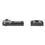 Leupold Standard Steel Base Savage 10/110, two gloss black base pieces viewed from above