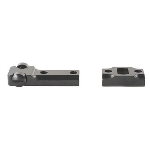 Leupold Standard Steel Base Savage 10/110, two gloss black base pieces viewed from above