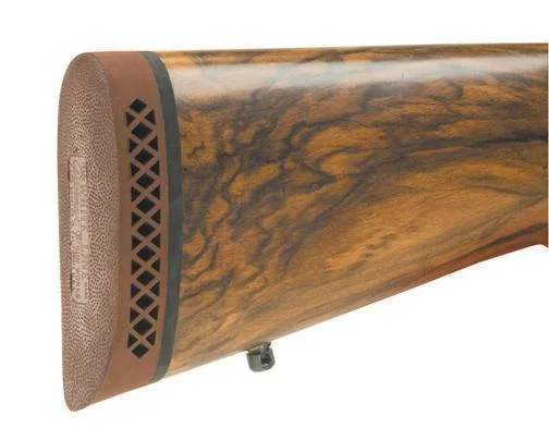 primary-25309 Pachmayr/Tacstar Division Pachmayr Deluxe Recoil Pad - Medium 5.40" L x 1.95" W x 1.10" T Brown/White Line Base