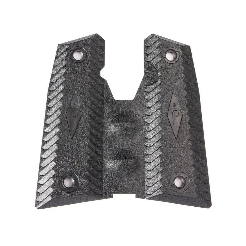 primary-25330 Lyman 1911 Diamond Pro Handgun Grip, black textured two-panel grip set, front view