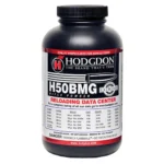 Hodgdon Extreme H50BMG Rifle Powder, front view of black bottle with red and white label