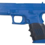 Pachmayr Tactical Grip Gloves for Springfield XD XD(M), black grip sleeve fitted to a blue pistol