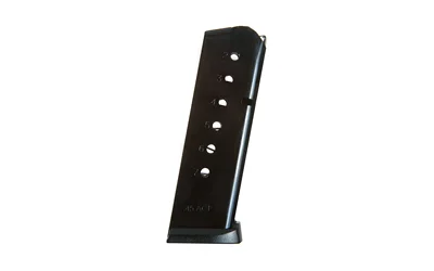 primary-25436 Armscor MAGAZINE 1911, black side view with witness holes and flat baseplate