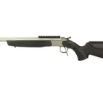 CVA Scout TD Single Shot Rifle .360 Buckhammer. 20" Threaded Stainless Barrel Black Stock 0 MOA Pic Rail