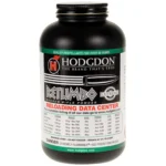 Hodgdon Extreme Retumbo rifle powder, front view of black bottle with branded label