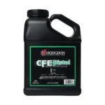 Hodgdon CFE Pistol Powder black jug front view with handle, screw cap and green-bordered label