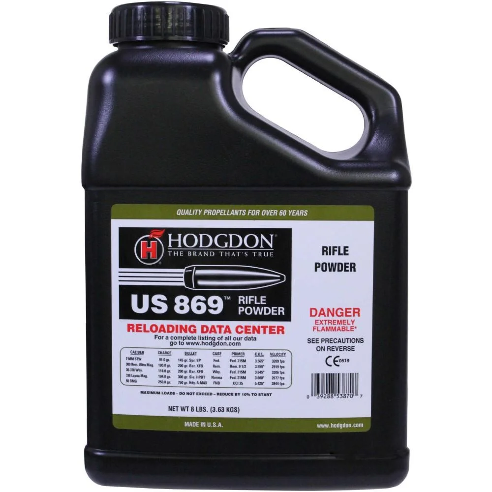 primary-25496 Hodgdon Powder Company Inc. Hodgdon US 869 Spherical Rifle Powder 8 lbs
