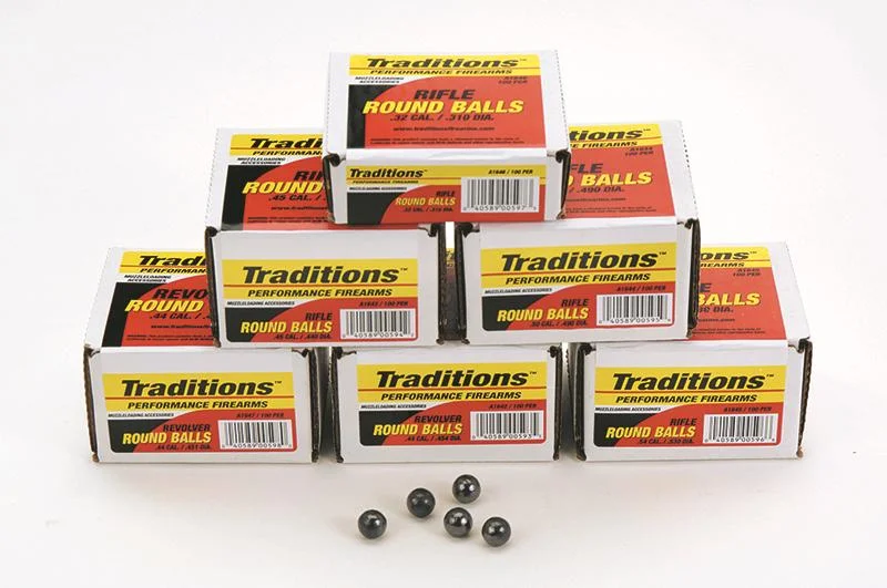 primary-25535 Traditions Performance Firearms Traditions Muzzleloader Revolver Round Ball - Bulk Pack .44 cal 451" 140 gr 100/ct