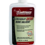 Traditions BlackOut 209 Bore Solvent, white bottle with red, black and green front label