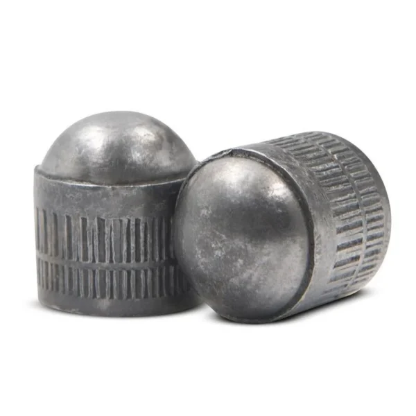 Traditions RedZone Conical 240, two gray conical projectiles with ribbed sides