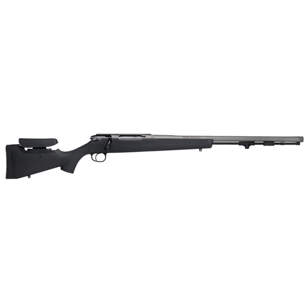 primary-25566 Traditions NitroBolt Muzzleloader Rifle, black left-side view with mounted sights