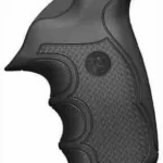 Pachmayr Diamond Progrip Compact Public Defender, black grip with finger grooves and textured panel