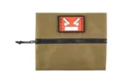 LYMAN MARK 7 AMMO DIVIDER BAGS, flat dark earth zippered pouch with red logo patch