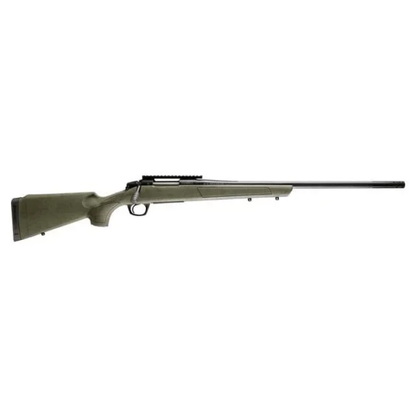 CVA Cascade XT Rifle, right-side view with OD green stock, black barrel and top rail