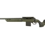 Savage Arms SAV 110 CORE PRDTR, green left-side view with long barrel, top rail and detachable magazine