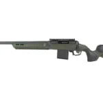 Savage Arms SAV 110 Core Predator, green and black rifle with magazine, left-side view