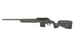 Savage Arms SAV 110 Core Predator, green and black rifle with magazine, left-side view