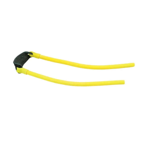 DAISY SLINGSHOT REPLACEMENT BAND, yellow tubular band with black center pouch
