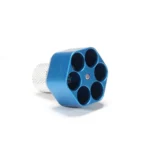 Pachmayr/Tacstar Division Pachmayer Aluminum Speedloader, blue six-chamber front view