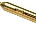 CVA In-Line /Sidelock Combo Nipple Pick brass tool with angled fine pick and black wire loop