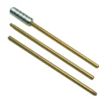 CVA Lifetime Range Rod with three brass rod sections and silver handle on white background