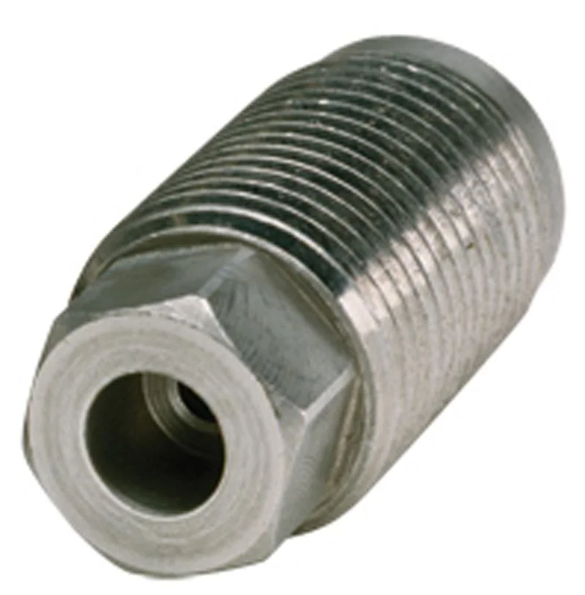 primary-25810 CVA 209 Hex Head Shotgun Primer Replacement Breech Plug, angled view of silver threaded plug
