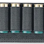 Michaels Of Oregon Uncle Mike's Plain Black Cartridge Slide front view with six loaded loops