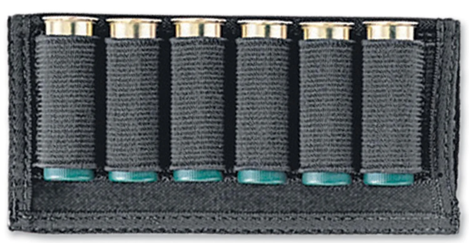 primary-25825 Michaels Of Oregon Uncle Mike's Plain Black Cartridge Slide front view with six loaded loops