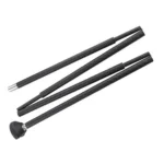 CVA Carbon Fiber Paramount & Accura Collapsible Ramrod, black rod sections and handle laid apart