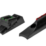 CVA DuraBright Fiber Optic Sight, black front and rear sights with red and green inserts