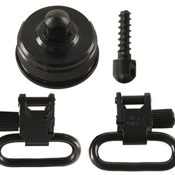 Michaels Of Oregon Uncle Mike's Magazine Cap with Swivel Base, black cap, screw and two swivels