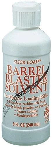 primary-25880 CVA Slick Load Barrel Blaster Solvent white bottle with ribbed cap, front view