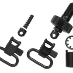 Uncle Mike's U/M SWIVEL SET QD BOLT MOSS 500, black swivels, studs and mounting hardware