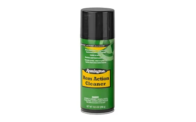 primary-25932 Remington Rem Action Cleaner, upright green aerosol can with black cap