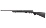 Savage Arms SAV 93 F black rifle, full right-side view with long barrel and synthetic stock