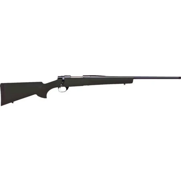 Legacy Sports International Howa M1500 rifle, left-side view with black stock and barrel