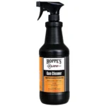 Hoppe's Elite Gun Cleaner, black spray bottle with orange and white front label