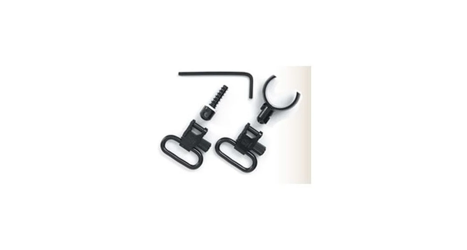 primary-26091 Uncle Mike's U/M Swivels QD 115 SG-4, two black swivels with wrench and white spacer