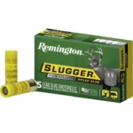 Remington Slugger High-Velocity Rifled Slug, green box with two yellow shells in front