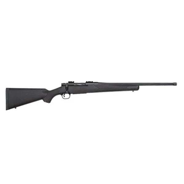 Mossberg MSBRG PATRIOT PRED bolt-action rifle, side view with black stock and barrel